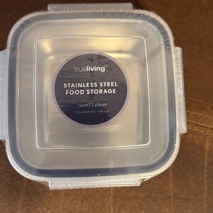 small stainless steel food storage container